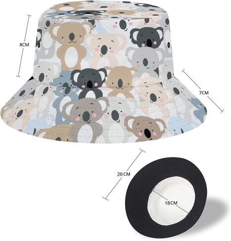 قبعة دلو حيوانات لطيفة، قبعة صياد صيفية للحيوانات للنساء والرجال، قبعة شمس للشاطئ قابلة للحزم للجنسين لقضاء العطلات والسفر في الهواء الطلق in Kuwait