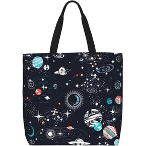 Hitamus Large Tote Bag for Women Men,Reusable Beach Shoulder Bag Casual Handbag for Travel Shopping Grocery Work