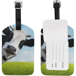 Cooper girl Cute Rabbits Luggage Tag Travel ID Label Leather for Baggage Suitcase 1 Piece
