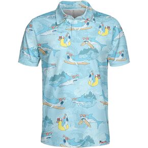 قمصان جولف للرجال من باجيمو، قمصان جولف مضحكة للرجال، قميص بولو هاواي قمصان استوائية للرجال in Kuwait