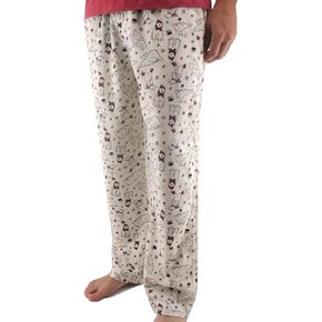 ROCK ATOLL Men's Animal Sloth Polar Bear Patterned Soft Flannel Pajama Sleep Pants
