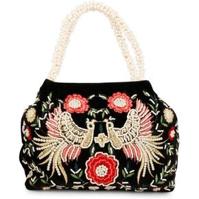 LONGING TO BUY Indian Peacock Embrodiery Potli Bag With Both Side Hand Work, Fancy Potli Bag for Women