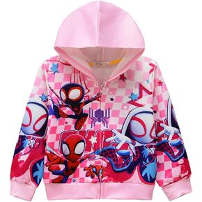 LQBNZQZ Girls Zip-up Hoodie 3d Prints Cartoon Characters Kids Hooded Sweatshirts with Pocket Jacket in Kuwait