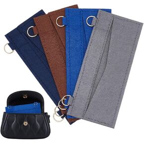 WADORN 4 Colors Felt Purse Insert Organizer, Envolope Bag Felt Organizer Pochette Crossbody Conversion Kit Handbag Divider Pocket Inside with D Ring for Envolope Bag Purse Clutch, 7x8.2 Incn in Saudi Arabia