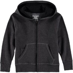 سترة بغطاء رأس بسحاب كامل من Hanes Big Boys' ComfortBlend EcoSmart (مقاس صغير، رمادي منقط باللون الرمادي) in Saudi Arabia