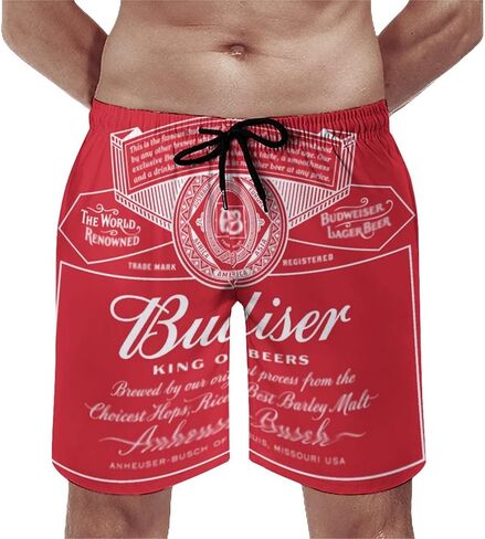 nrseag Mens Swim Trunks Quick Dry 3D Printed Drawstring Swimming Pants Elastic Waist Beach Board Shorts with Mesh Lining in Saudi Arabia