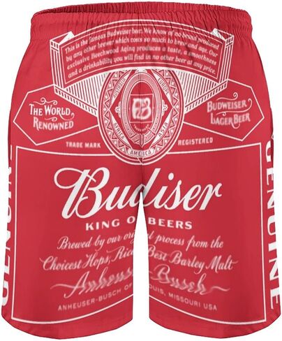 nrseag Mens Swim Trunks Quick Dry 3D Printed Drawstring Swimming Pants Elastic Waist Beach Board Shorts with Mesh Lining in Saudi Arabia