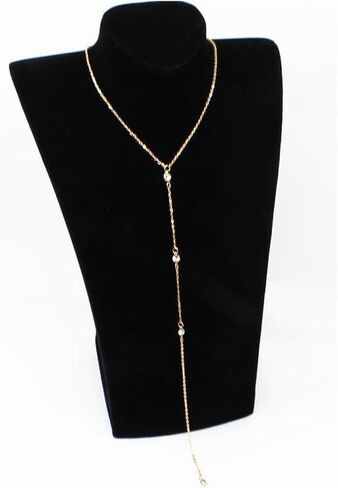 WZNBBOY مثير طويل شرابة خلفية قلادة كريستال الجسم سلسلة قلادة عارية الذراعين الذهب حجر الراين Y عارية الذراعين قلادة الزفاف العرائس اللباس الملحقات بيكيني الصيف الشاطئ الجسم قلادة مجوهرات للنساء in Kuwait