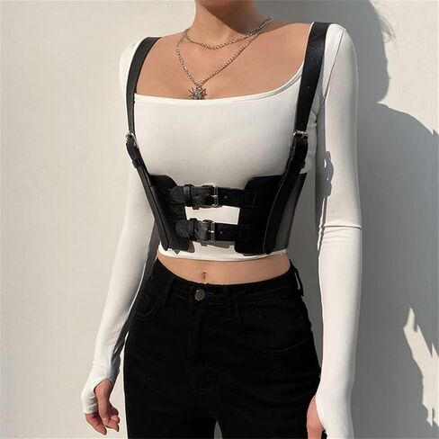 HeiBai Xiong Goth Harness Fashion Leather Body Chain Harness for Women and Girls in Saudi Arabia