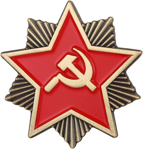 Gudeke Soviet CCCP Red Star Sickle Hammer Symbol Emblem Lapel Pin Badge in Saudi Arabia