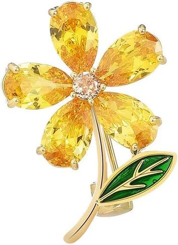 EMEGCY Flower Brooches for Women Girls Rhinestone Brooches Lapel Pins Hat Pins Birthday Gifts Jewelry Gifts for Mom Wife in Saudi Arabia