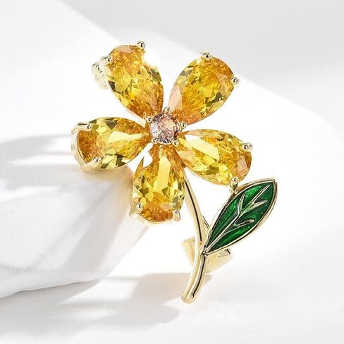 EMEGCY Flower Brooches for Women Girls Rhinestone Brooches Lapel Pins Hat Pins Birthday Gifts Jewelry Gifts for Mom Wife in Saudi Arabia