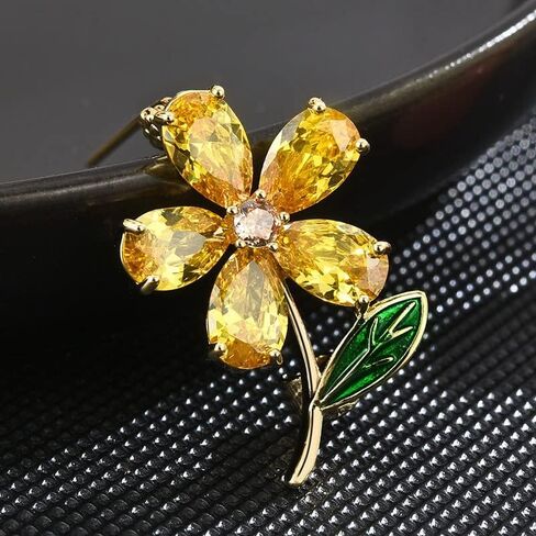 EMEGCY Flower Brooches for Women Girls Rhinestone Brooches Lapel Pins Hat Pins Birthday Gifts Jewelry Gifts for Mom Wife in Saudi Arabia