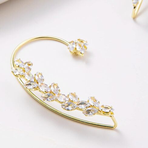 مجموعة أقراط مشبكية من LOREMOW مكونة من زوجين من أقراط الأذن للنساء بمشبك على أقراط غير مثقوبة على شكل زهرة القمر ونجمة القمر in Kuwait