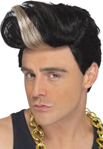 Smiffy's Men's 90's Rapper Wig Quiff Wig with Highlight in Saudi Arabia