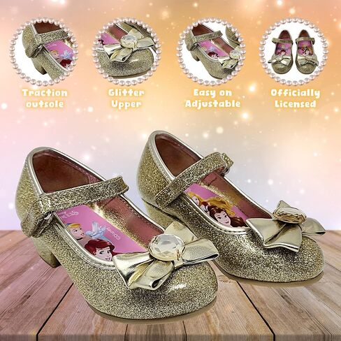 Disney Princess Gold Girl's Heel Dress Shoe (Toddler/Little Kid) in Kuwait