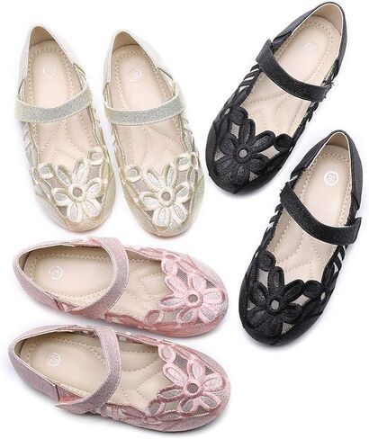 Chiximaxu Girls Ballerina Flat for Party Wedding Dress Kids Slip on Mary Jane in Saudi Arabia