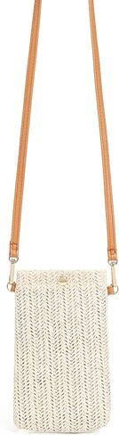 Small Straw Woven Crossbody Bag Cell Phone Purse Shoulder Straw Clutch Summer Beach Wallet Handbags For Women Girl Vacation in Saudi Arabia