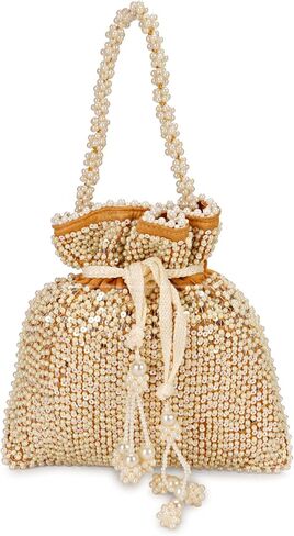 حقيبة هندي عرقية كلاتش حرير بوتلي باتوا مع هدية خرز للنساء in Kuwait