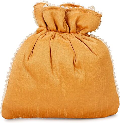 حقيبة هندي عرقية كلاتش حرير بوتلي باتوا مع هدية خرز للنساء in Kuwait