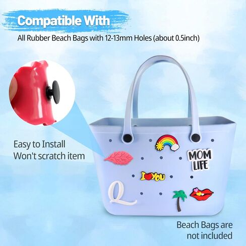 7 قطع من التعليقات من هويديت لشنط توتس الشاطئ، دلايات شاطئية لشنط بوج وشنط بوج، دلايات من المطاط in Kuwait