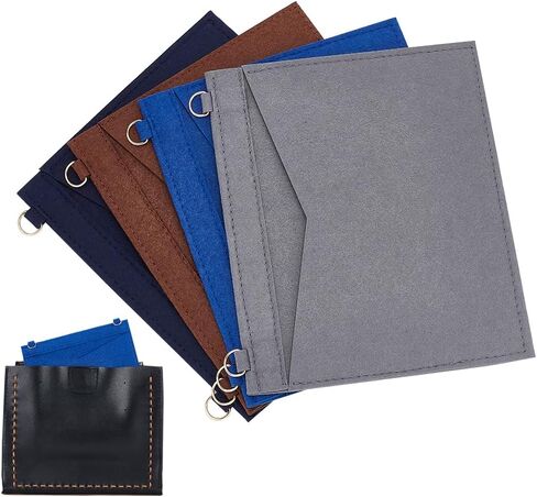 WADORN 4 ألوان من اللباد منظم إدراج المحفظة، حقيبة Envolope منظم حقيبة Pochette Crossbody تحويل عدة حقيبة يد مقسم جيب من الداخل مع حلقة D لحقيبة Envolope Bag Wallet Clutch، 7x8.2 Incn in Saudi Arabia