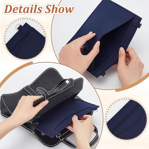 WADORN 4 ألوان من اللباد منظم إدراج المحفظة، حقيبة Envolope منظم حقيبة Pochette Crossbody تحويل عدة حقيبة يد مقسم جيب من الداخل مع حلقة D لحقيبة Envolope Bag Wallet Clutch، 7x8.2 Incn in Saudi Arabia