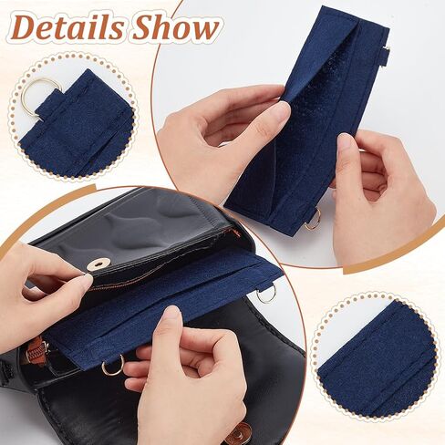 WADORN 4 ألوان من اللباد منظم إدراج المحفظة، حقيبة Envolope منظم حقيبة Pochette Crossbody تحويل عدة حقيبة يد مقسم جيب من الداخل مع حلقة D لحقيبة Envolope Bag Wallet Clutch، 7x8.2 Incn in Saudi Arabia