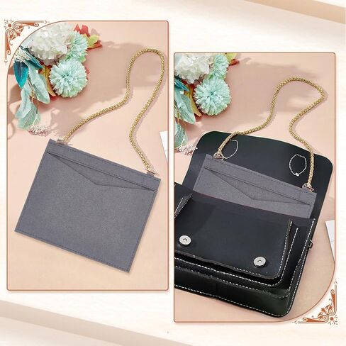 WADORN 4 ألوان من اللباد منظم إدراج المحفظة، حقيبة Envolope منظم حقيبة Pochette Crossbody تحويل عدة حقيبة يد مقسم جيب من الداخل مع حلقة D لحقيبة Envolope Bag Wallet Clutch، 7x8.2 Incn in Saudi Arabia