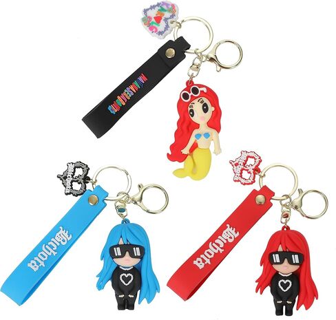 Adilymey 3 PCS Karol Keychain - Singer Keychains - Mermaid Keychain - Key Chains for Car - Cute Keychain Karol Music Keychain - Bag Accessories for Kids Gifts Birthday Gift in Kuwait