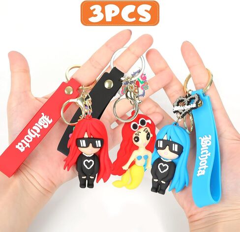 Adilymey 3 PCS Karol Keychain - Singer Keychains - Mermaid Keychain - Key Chains for Car - Cute Keychain Karol Music Keychain - Bag Accessories for Kids Gifts Birthday Gift in Kuwait