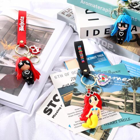 Adilymey 3 PCS Karol Keychain - Singer Keychains - Mermaid Keychain - Key Chains for Car - Cute Keychain Karol Music Keychain - Bag Accessories for Kids Gifts Birthday Gift in Kuwait