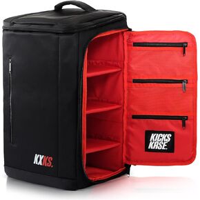 KXKS. (Kicks Kase) حذاء رياضي ممتاز وحقيبة ظهر للسفر - حقيبة رياضية للسفر للأحذية، حقيبة رياضية مثالية للصالة الرياضية، الأمتعة (أسود/أزرق) in Kuwait