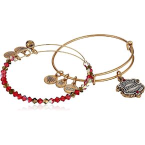 Alex and Ani Women's Harry Potter Gryffindor Motto Set of 2 Two Tone Bracelet, Rafaelian Gold in Saudi Arabia