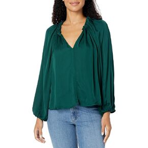 Velvet by Graham & Spencer Women's Noria Satin Viscose Blouse in Kuwait