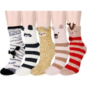 Benefeet Sox إمرأة جوارب غامضة لطيف الحيوان رقيق جوارب ناعمة مضحك أفخم دافئ الجوارب الدافئة الشتاء النوم الجوارب هدايا عيد الميلاد in Saudi Arabia