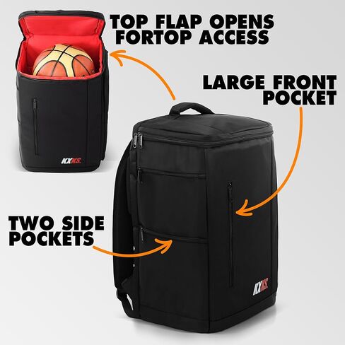 KXKS. (Kicks Kase) حذاء رياضي ممتاز وحقيبة ظهر للسفر - حقيبة رياضية للسفر للأحذية، حقيبة رياضية مثالية للصالة الرياضية، الأمتعة (أسود/أزرق) in Kuwait