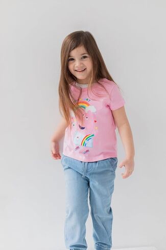 Peppa Pig Little Girls 2 Pack T-Shirts Navy Blue/Pink 6 in Saudi Arabia