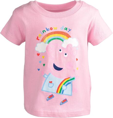 Peppa Pig Little Girls 2 Pack T-Shirts Navy Blue/Pink 6 in Saudi Arabia