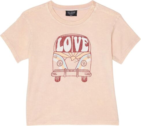 Tiny Whales Girl's Love Bus Boxy Tee (Toddler/Little Kids/Big Kids) in Saudi Arabia