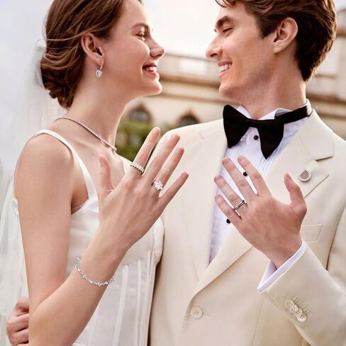 Hadskiss Tennis Bracelet for Women Brides, Rhinestone Silver Pearl Bracelet for Wedding Prom Party, Marquise Cubic Zirconia Bracelet for Costume Jewelry, 20cm, Copper, Cubic Zirconia in Kuwait