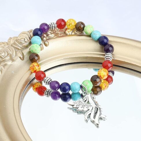 MYOSPARK Phoenix Bracelet Phoenix Bird Charm Phoenix Lover Gift Rising Phoenix Rebirth Inspirational Jewelry Gift in Saudi Arabia