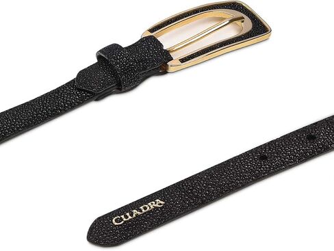 Cuadra Women's Belt in Genuine Stingray Leather Black in Saudi Arabia