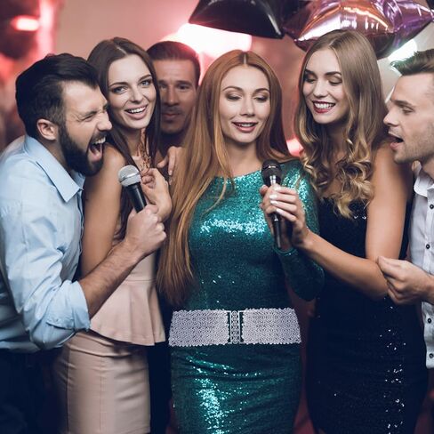 احزمة فستان مزينة بالترتر للبنات من ثينب جريفوسيا، حزام خصر عريض بلون ذهبي، حزام خصر مرن قابل للتمدد، حزام مشبك معدني لازياء السبعينيات والثمانينيات وحفلات الديسكو للنساء والفتيات (ذهبي فضي واسود)، 3 in Kuwait