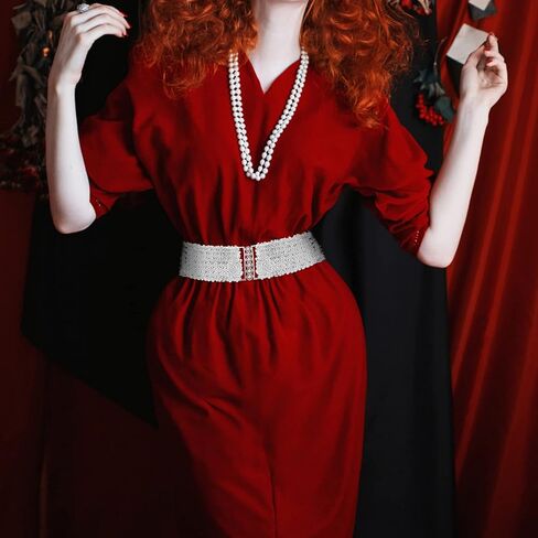 احزمة فستان مزينة بالترتر للبنات من ثينب جريفوسيا، حزام خصر عريض بلون ذهبي، حزام خصر مرن قابل للتمدد، حزام مشبك معدني لازياء السبعينيات والثمانينيات وحفلات الديسكو للنساء والفتيات (ذهبي فضي واسود)، 3 in Kuwait