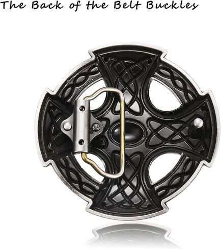 MUSVIKY Celtic Belt Buckle for Men Cowboy, Keltic Knot Cross Round Western Belt Buckles for Birthday Halloween in Kuwait