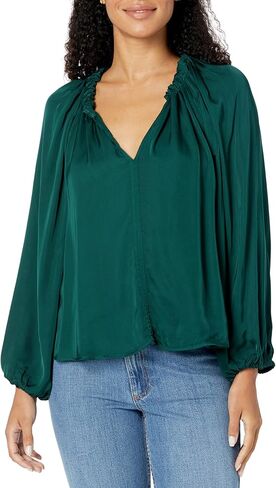 Velvet by Graham & Spencer Women's Noria Satin Viscose Blouse in Kuwait