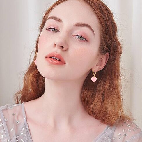 GBAHFY 9 أزواج من أقراط هوجي هوب الرائعة على شكل قلب مع متدلية للنساء والفتيات 925 من الفضة الاسترليني حلق هوجي صغير مع مجموعة سحرية متدلية in Kuwait