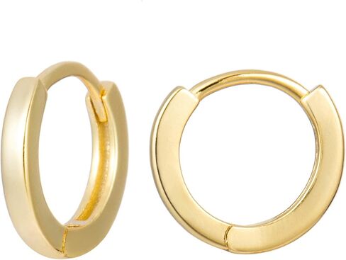 Mini Huggie Hoop Earrings | 14K Gold Plated Sterling Silver Small Essential Huggie Earrings in Kuwait