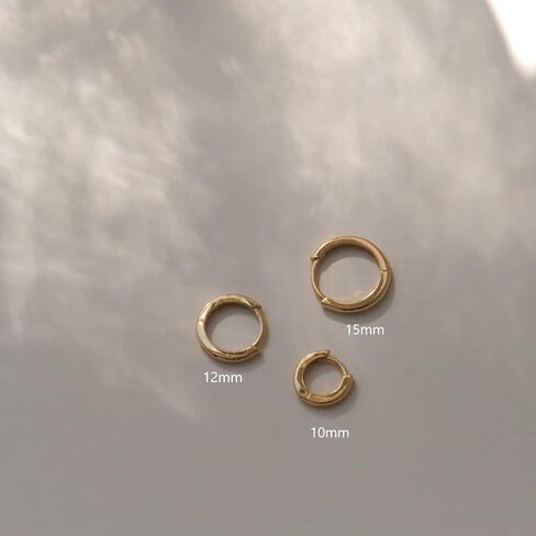 Mini Huggie Hoop Earrings | 14K Gold Plated Sterling Silver Small Essential Huggie Earrings in Kuwait